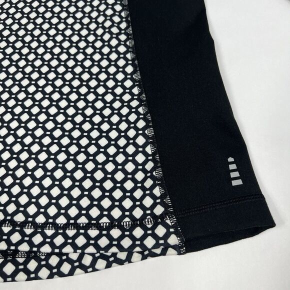 Lands’ End Sport Black White Geo Print 1/4 Zip Active Pullover Women’s Small - Picture 7 of 10